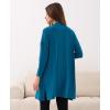 GYS Open Front Cardigan for Women, Bamboo Viscose Lightweight Womens Cardigan with Pocketes, Long Sleeve Casual Relaxed Coat(Teal Blue)