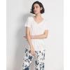 GYS Pajama Sets for Women Soft Bamboo Viscose Short Sleeve Top with Capri Pants 2 Piece Sleepwear(Blue Rose)