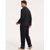GYS Premium Bamboo Viscose Men’s Pajamas Set Long Sleeve Button Down 2 Pieces Sleepwear Sets(Black)