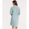 GYS Premium Bamboo Viscose Nightgowns for Women Long Sleeve Crew Neck Soft Sleepwear(Light Greyish Green)