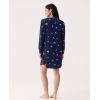 GYS Premium Bamboo Viscose Nightgowns for Women Long Sleeve Crew Neck Soft Sleepwear(Navy Christmas Puppy)
