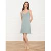 GYS Premium Bamboo Viscose Women’s Full Slips Nightgown Soft and Lightweight Spaghetti Strap Sleep Dress(Light Greyish Green)