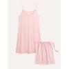 GYS Premium Bamboo Viscose Women’s Full Slips Nightgown Soft and Lightweight Spaghetti Strap Sleep Dress(Pink)