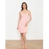 GYS Premium Bamboo Viscose Women’s Full Slips Nightgown Soft and Lightweight Spaghetti Strap Sleep Dress(Pink)