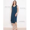 GYS Premium Sleeveless Nightgowns for Women Soft Bamboo Viscose V Neck Tank Pajama Dress(Ink Blue)