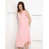 GYS Premium Sleeveless Nightgowns for Women Soft Bamboo Viscose V Neck Tank Pajama Dress(Pink)