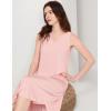 GYS Premium Sleeveless Nightgowns for Women Soft Bamboo Viscose V Neck Tank Pajama Dress(Pink)