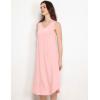 GYS Premium Sleeveless Nightgowns for Women Soft Bamboo Viscose V Neck Tank Pajama Dress(Pink)