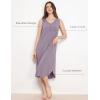 GYS Premium Sleeveless Nightgowns for Women Soft Bamboo Viscose V Neck Tank Pajama Dress(Violet)