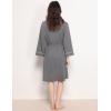 GYS Premium Viscose from Bamboo Robe for Women Long Sleeve Bathrobes Soft Kimono Robes(Dark Heather Grey)