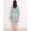 GYS Premium Viscose from Bamboo Robe for Women Long Sleeve Bathrobes Soft Kimono Robes(Light Greyish Green)