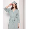 GYS Premium Viscose from Bamboo Robe for Women Long Sleeve Bathrobes Soft Kimono Robes(Light Greyish Green)