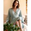 GYS Premium Viscose from Bamboo Robe for Women Long Sleeve Bathrobes Soft Kimono Robes(Light Greyish Green)