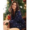 GYS Premium Viscose from Bamboo Robe for Women Long Sleeve Bathrobes Soft Kimono Robes(Navy Christmas Puppy)