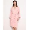GYS Premium Viscose from Bamboo Robe for Women Long Sleeve Bathrobes Soft Kimono Robes(Pink)