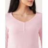 GYS Premium Women’s Nightgowns Bamboo Viscose Breathable and Stylish Long Sleeve Sleep Dress for All-day Comfort(Pink)