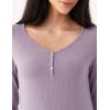 GYS Premium Women’s Nightgowns Bamboo Viscose Breathable and Stylish Long Sleeve Sleep Dress for All-day Comfort(Violet)