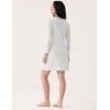GYS Premium Women’s Nightgowns Bamboo Viscose Breathable and Stylish Long Sleeve Sleep Dress for All-day Comfort(White)