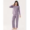 GYS Premium Women’s Pajama Sets Bamboo Viscose Soft and Breathable Long Sleeve Sleepwear(Violet)