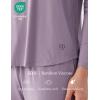 GYS Premium Women’s Pajama Sets Bamboo Viscose Soft and Breathable Long Sleeve Sleepwear(Violet)
