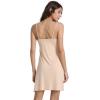 GYS Women’s Bamboo Viscose Full Slips for Under Dresses Soft Adjustable Spaghetti Straps Cami Slip Dress(A- Beige)
