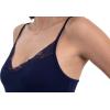 GYS Women’s Bamboo Viscose Full Slips for Under Dresses Soft Adjustable Spaghetti Straps Cami Slip Dress(A- Navy)