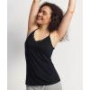 GYS Women’s Camisole Bamboo Viscose Breathable Summer Cool Lightweight Spaghetti Strap Pajama Top(Black)