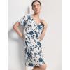 GYS Women’s Nightgowns Bamboo Viscose Soft Comfy Short Sleeve V Neck Sleep Dress(Blue Rose)