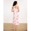 GYS Women’s Nightgowns Bamboo Viscose V Neck Adjustable Spaghetti Straps Sleeveless Sleep Dress(Peony)