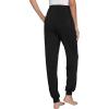 GYS Women’s Pajama Pants – Viscose Made from Bamboo, Joggers Pants with Pockets Comfy Lounge Sleep Pants Pj Bottoms(Black)
