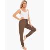 GYS Women’s Pajama Pants – Viscose Made from Bamboo, Joggers Pants with Pockets Comfy Lounge Sleep Pants Pj Bottoms(Brown)