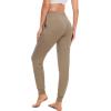 GYS Women’s Pajama Pants – Viscose Made from Bamboo, Joggers Pants with Pockets Comfy Lounge Sleep Pants Pj Bottoms(Camel)