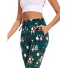 GYS Women’s Pajama Pants – Viscose Made from Bamboo, Joggers Pants with Pockets Comfy Lounge Sleep Pants Pj Bottoms(Christmas Green)