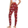 GYS Women’s Pajama Pants – Viscose Made from Bamboo, Joggers Pants with Pockets Comfy Lounge Sleep Pants Pj Bottoms(Christmas Red)