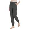 GYS Women’s Pajama Pants – Viscose Made from Bamboo, Joggers Pants with Pockets Comfy Lounge Sleep Pants Pj Bottoms(Dark Heather Grey)