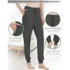 GYS Women’s Pajama Pants – Viscose Made from Bamboo, Joggers Pants with Pockets Comfy Lounge Sleep Pants Pj Bottoms(Dark Heather Grey)