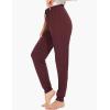 GYS Women’s Pajama Pants – Viscose Made from Bamboo, Joggers Pants with Pockets Comfy Lounge Sleep Pants Pj Bottoms(Ficus Red)