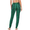 GYS Women’s Pajama Pants – Viscose Made from Bamboo, Joggers Pants with Pockets Comfy Lounge Sleep Pants Pj Bottoms(Green Plaid)