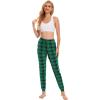 GYS Women’s Pajama Pants – Viscose Made from Bamboo, Joggers Pants with Pockets Comfy Lounge Sleep Pants Pj Bottoms(Green Plaid)