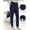 GYS Women’s Pajama Pants – Viscose Made from Bamboo, Joggers Pants with Pockets Comfy Lounge Sleep Pants Pj Bottoms(Navy)