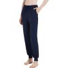 GYS Women’s Pajama Pants – Viscose Made from Bamboo, Joggers Pants with Pockets Comfy Lounge Sleep Pants Pj Bottoms(Navy)