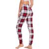GYS Women’s Pajama Pants – Viscose Made from Bamboo, Joggers Pants with Pockets Comfy Lounge Sleep Pants Pj Bottoms(White Red Plaid)