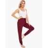 GYS Women’s Pajama Pants – Viscose Made from Bamboo, Joggers Pants with Pockets Comfy Lounge Sleep Pants Pj Bottoms(Wine)