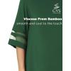 GYS Womens Pajama Set – Viscose Made from Bamboo, 3/4 Sleeve Capri Pajama Set Soft 2 Piece Sleepwear Pjs Lounge Set(Dark Green)
