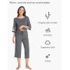 GYS Womens Pajama Set – Viscose Made from Bamboo, 3/4 Sleeve Capri Pajama Set Soft 2 Piece Sleepwear Pjs Lounge Set(Dark Heather Grey)