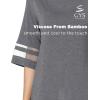 GYS Womens Pajama Set – Viscose Made from Bamboo, 3/4 Sleeve Capri Pajama Set Soft 2 Piece Sleepwear Pjs Lounge Set(Dark Heather Grey)