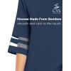 GYS Womens Pajama Set – Viscose Made from Bamboo, 3/4 Sleeve Capri Pajama Set Soft 2 Piece Sleepwear Pjs Lounge Set(Light Navy)