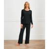 GYS Women’s Pajama Set Bamboo Viscose Cloud-Soft Long Sleeve Year-round Comfort Sleep Sets(Black)