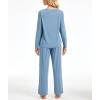 GYS Women’s Pajama Set Bamboo Viscose Cloud-Soft Long Sleeve Year-round Comfort Sleep Sets(Grayish Blue)
