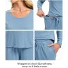GYS Women’s Pajama Set Bamboo Viscose Cloud-Soft Long Sleeve Year-round Comfort Sleep Sets(Grayish Blue)